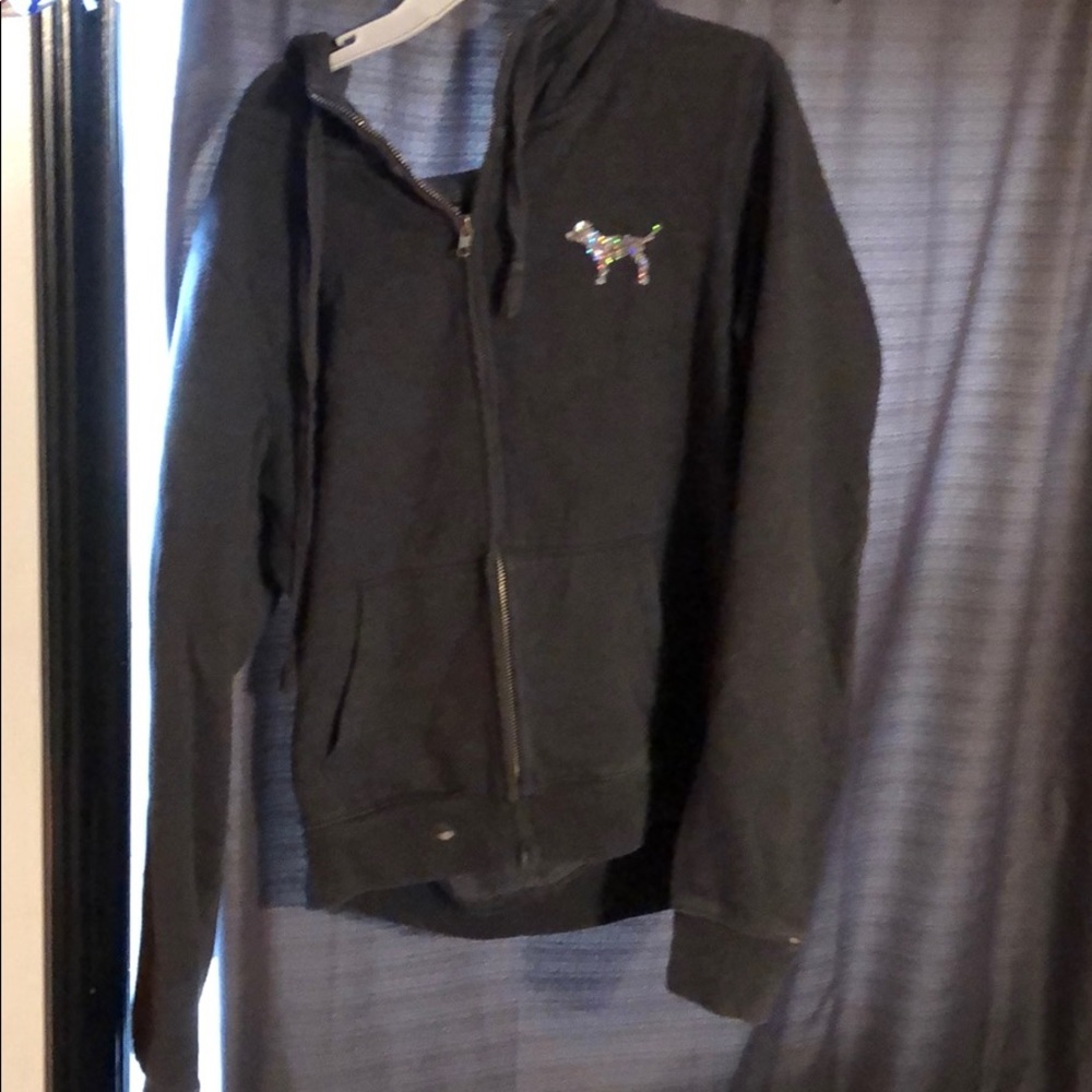 VS Pink zip up sweatshirt